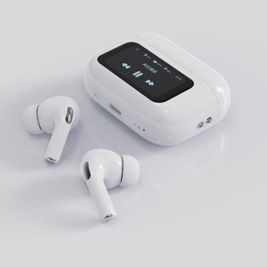 Audífonos tipo Airpods con pantalla