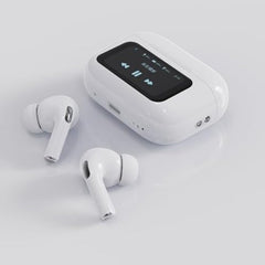 Audífonos tipo Airpods con pantalla