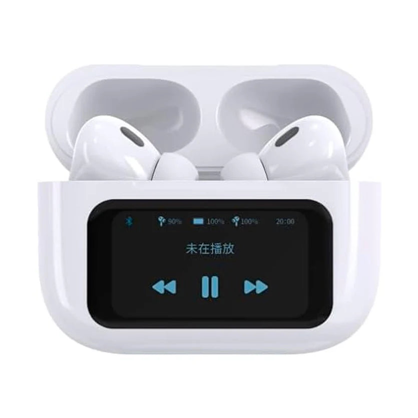 Audífonos tipo Airpods con pantalla