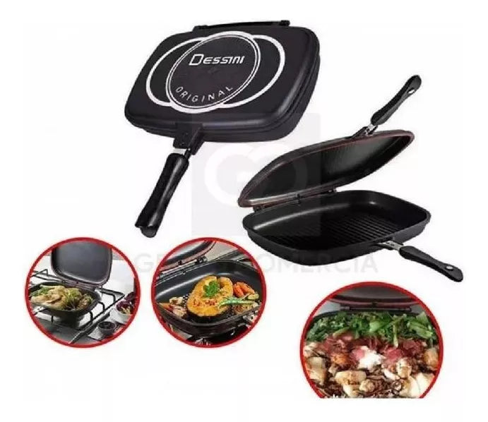 GrillMaster - Doble Parrilla Antiadherente 32 C