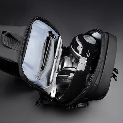 BOLSO ANTI ROBO DE CUERO CON USB