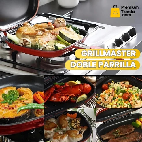GrillMaster - Doble Parrilla Antiadherente 32 C